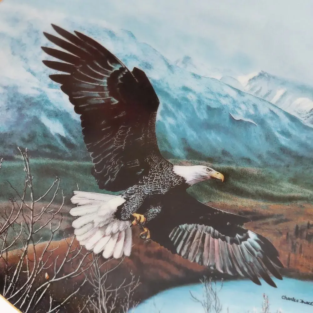 1991 Freedom Charles Frace Bald Eagle Collector Plate W S George Soaring Majesty